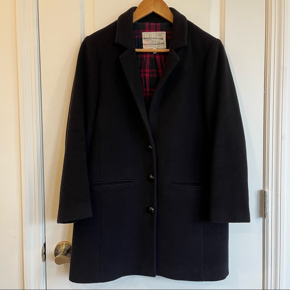 Madewell Alexa Chung Wool Greta Blazer Jacket in Navy